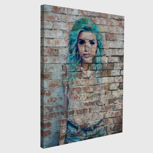 Πίνακας σε καμβά Girl on the wall