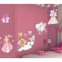 Αυτοκόλλητα τοίχου παιδικά πριγκίπισσα, νεράιδες, κάστρο, πρίγκιπας, Πριγκίπισσα και η μαγική περιπέτεια
