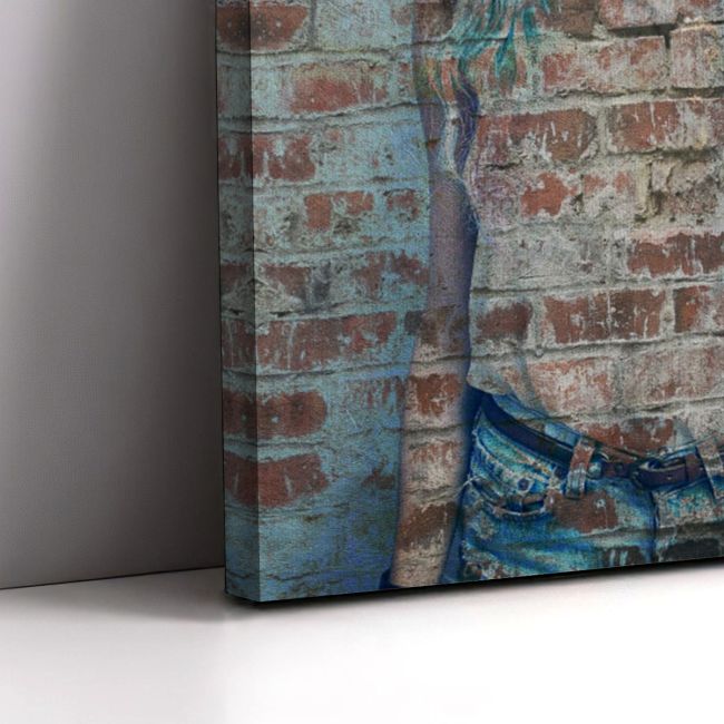 Πίνακας σε καμβά Girl on the wall