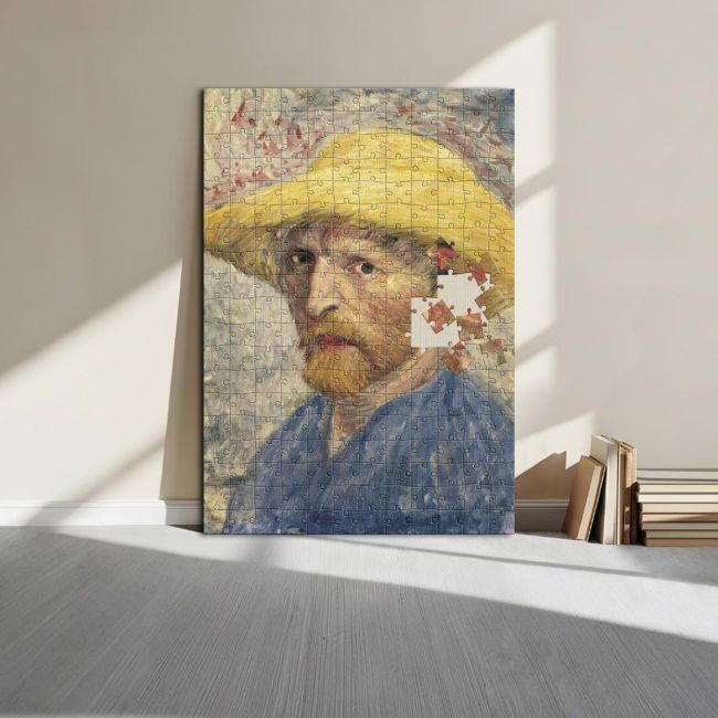 Πίνακας ζωγραφικής Puzzle self portrait reart, (original Vincent van Gogh)