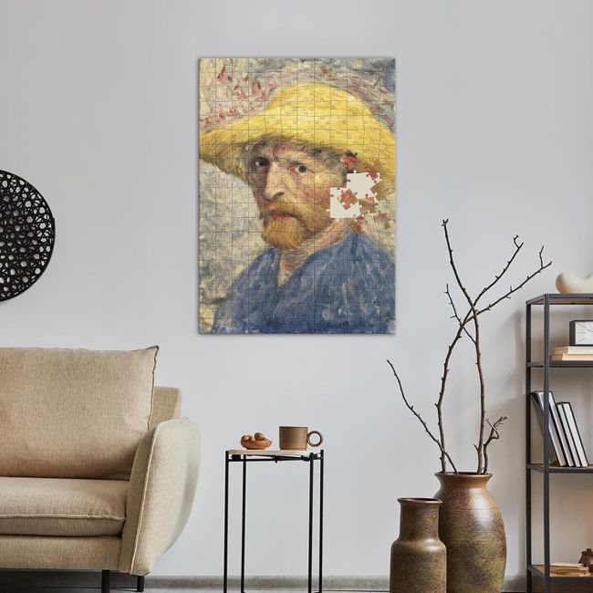 Canvas print Puzzle self portrait reart, (original Vincent van Gogh)