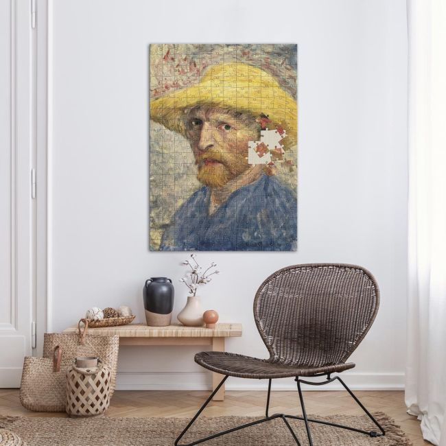 Canvas print Puzzle self portrait reart, (original Vincent van Gogh)