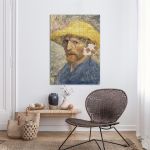 Canvas print Puzzle self portrait reart, (original Vincent van Gogh)