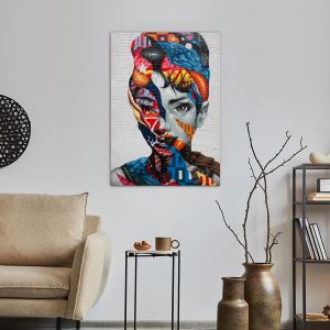Πίνακας σε καμβά Audrey Hepburn wallpaint 2