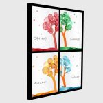 Canvas print Wooden figureseasons