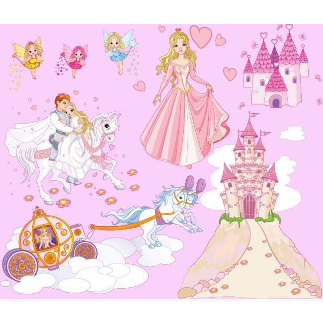 Kids wall stickers Princess and magic adventure