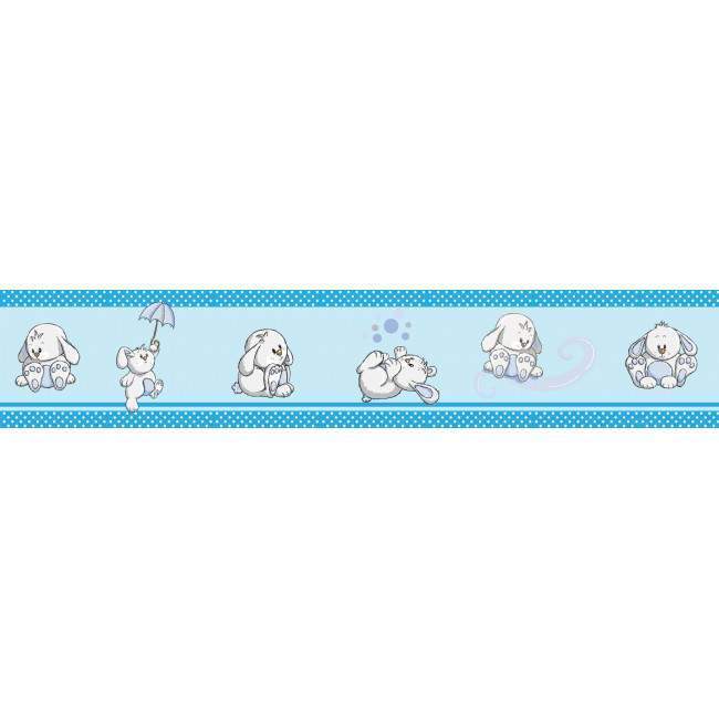 Border, Rabbits everywherelight blue