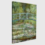 Canvas print Bridge over a pond of water lilies, Monet