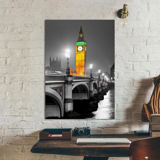 Canvas print London, Night Big Ben