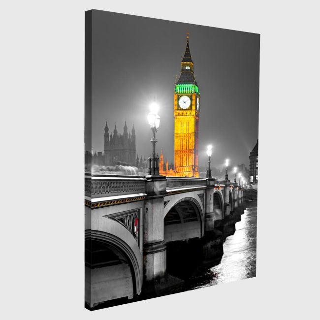 Canvas print London, Night Big Ben