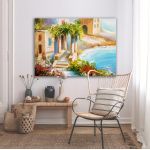 Canvas print House near the sea, sea coast