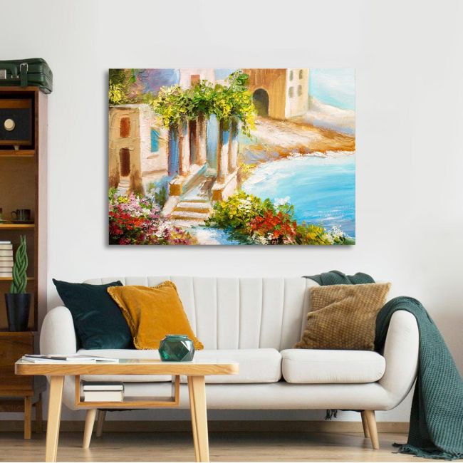 Canvas print House near the sea, sea coast