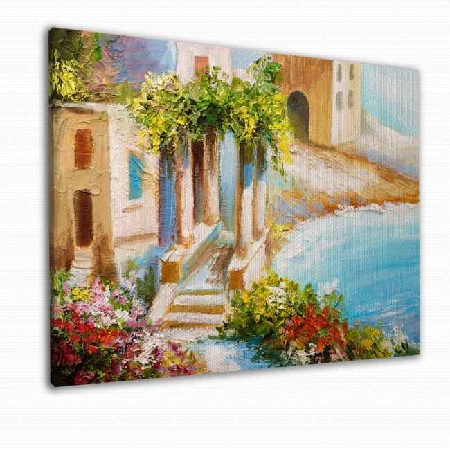 Canvas print House near the sea, sea coast