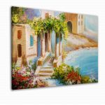 Canvas print House near the sea, sea coast
