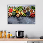 Πίνακας σε καμβά Προσφορά 50x35cm Nuts and vegetables