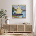Canvas print Sailboat in morning, Macke A.