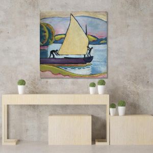 Πίνακας ζωγραφικής Sailboat in morning, Macke A. 2