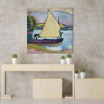 Πίνακας ζωγραφικής Sailboat in morning, Macke A.
