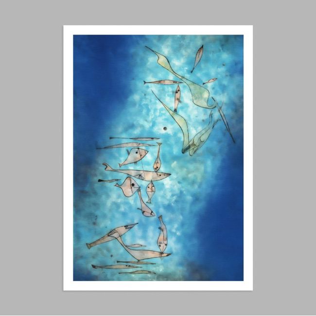 Fish, Klee Paul, αφίσα, κάδρο
