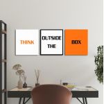Canvas print Think outside the box square,3 panels