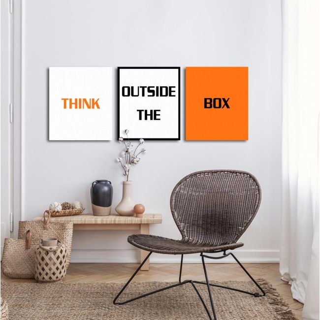 Canvas print Think outside the box square,3 panels