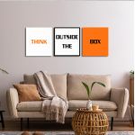 Canvas print Think outside the box square,3 panels