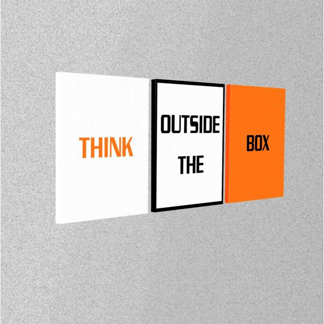Canvas print Think outside the box square,3 panels