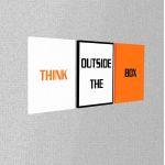 Canvas print Think outside the box square,3 panels