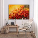Canvas print Poppies, Abstract illustration of poppies