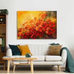 Canvas print Poppies, Abstract illustration of poppies