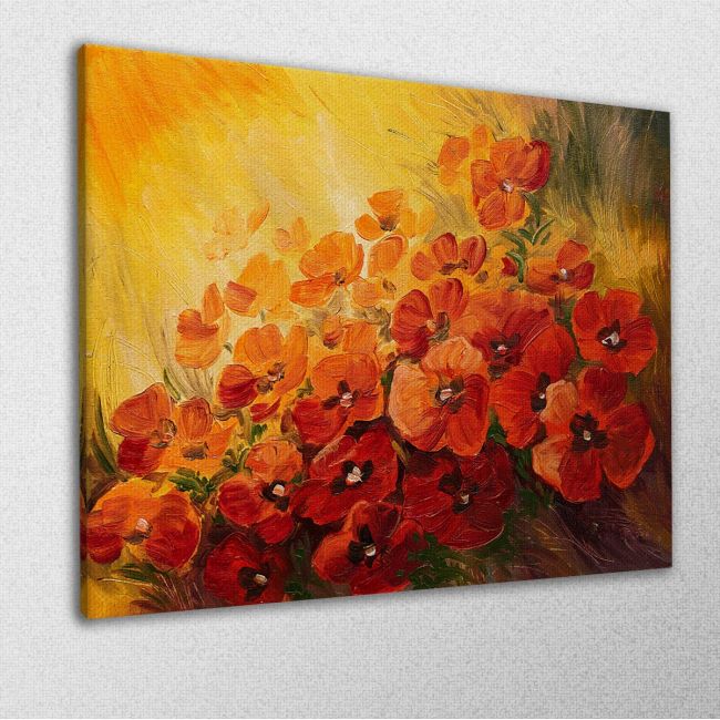 Canvas print Poppies, Abstract illustration of poppies