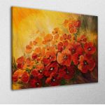 Canvas print Poppies, Abstract illustration of poppies