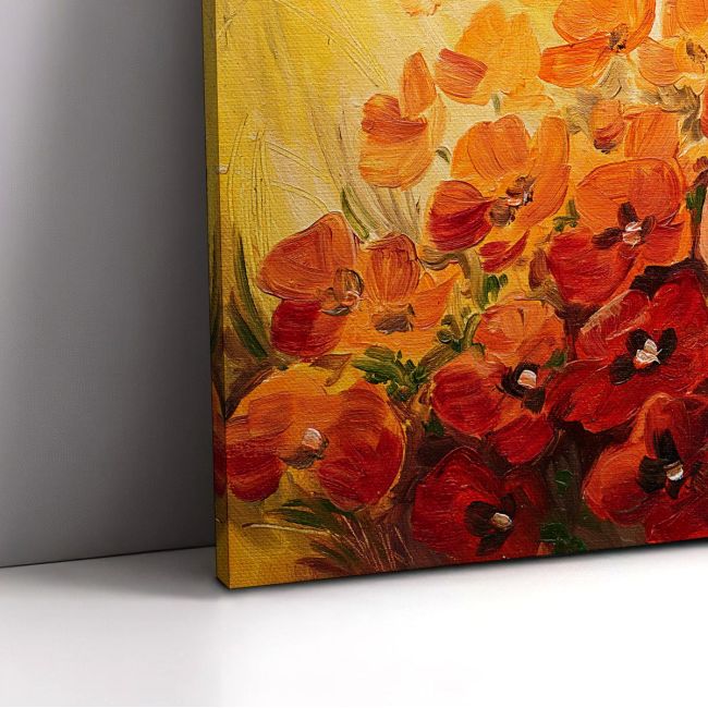Canvas print Poppies, Abstract illustration of poppies