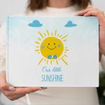 Wishes book Happy Sun boy 27.5x20.5 ▭, minimal style