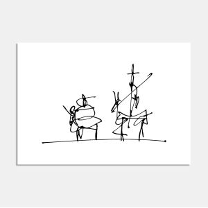 Abstract formed Don Quixote, poster 2