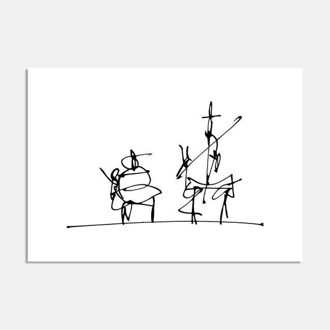 Abstract formed Don Quixote, αφίσα, κάδρο