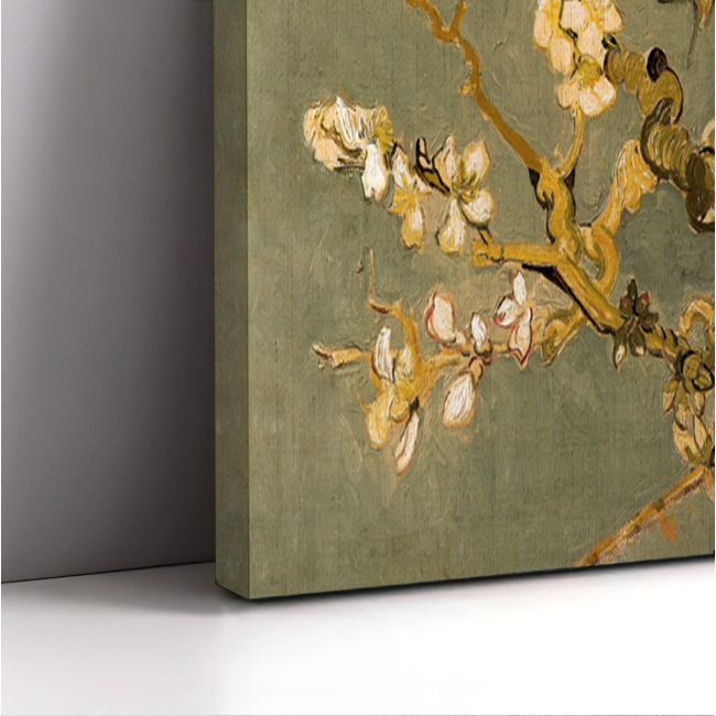 Πίνακας σε καμβά Blossoming almond tree (brown), Vincent van Gogh, τρίπτυχος