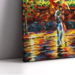 Canvas print Couple under the rain