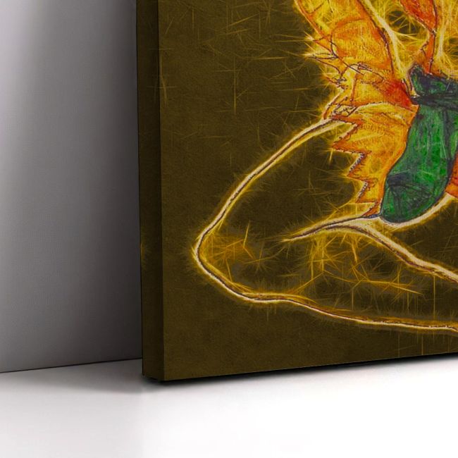 Canvas print The green stocking reart (original by E. Schiele)