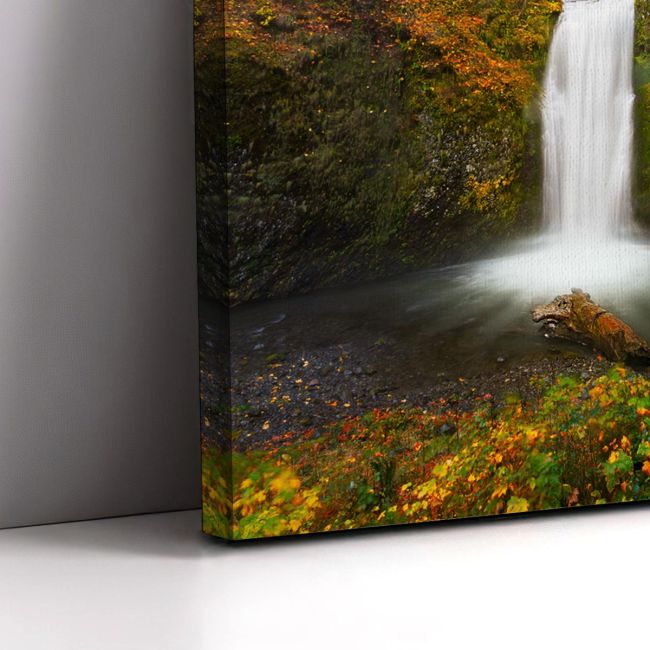 Πίνακας σε καμβά Καταρράκτης, Multnomah falls in autumn colors