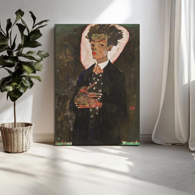 Canvas print Self portrait, Schiele E.