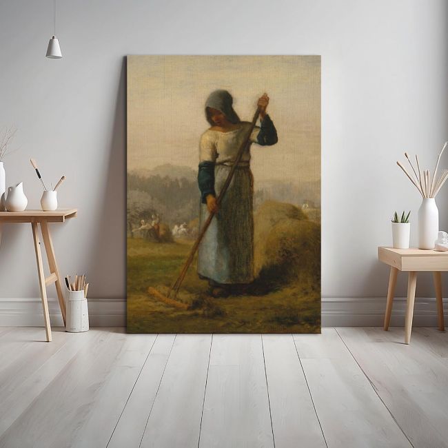 Πίνακας ζωγραφικής Woman with a rake, Millet J. F.