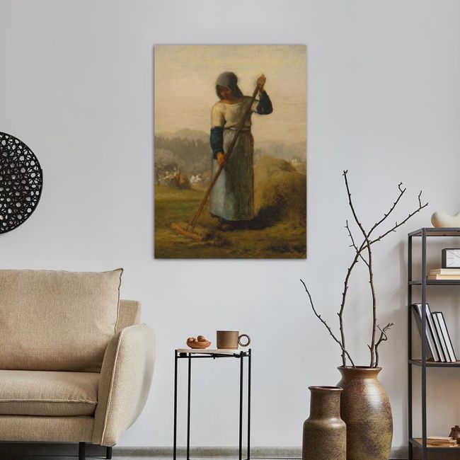 Πίνακας ζωγραφικής Woman with a rake, Millet J. F.
