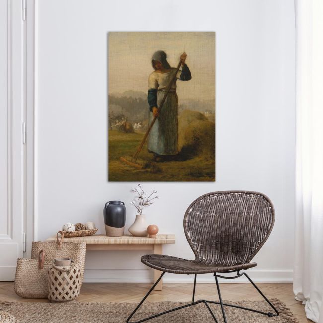 Πίνακας ζωγραφικής Woman with a rake, Millet J. F.