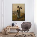 Πίνακας ζωγραφικής Woman with a rake, Millet J. F.