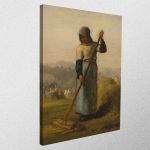 Πίνακας ζωγραφικής Woman with a rake, Millet J. F.