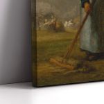 Canvas print Woman with a rake, Millettif J. F.