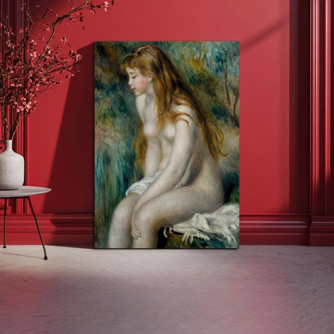 Πίνακας ζωγραφικής Young girl bathing, A. Renoir