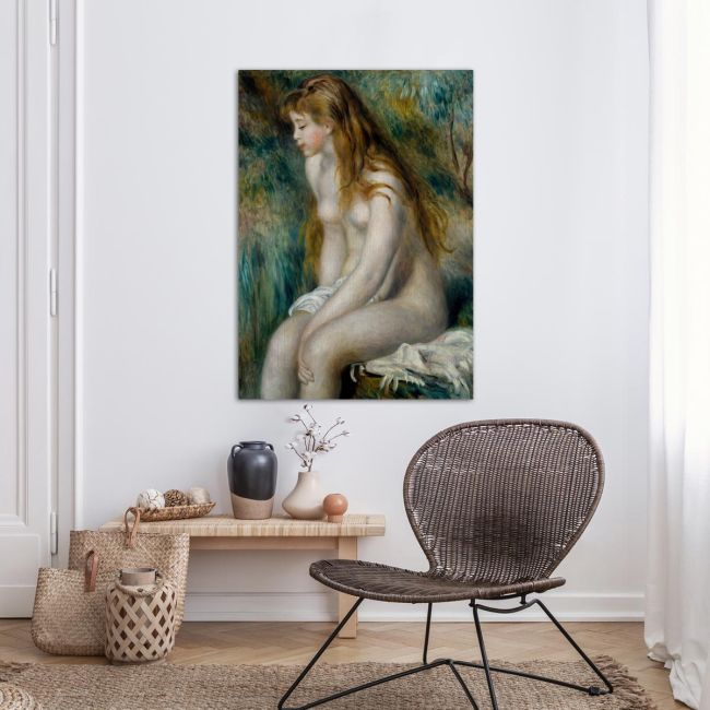 Canvas print Young girl bathing, A. Renoir