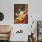 Πίνακας ζωγραφικής A young girl reading, Fragonard J. H